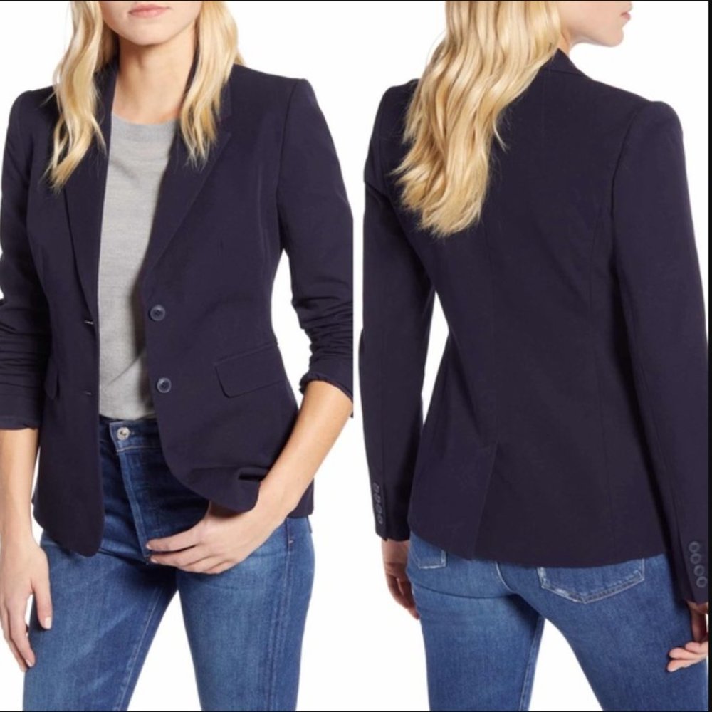 1901 Women’s Stretch Cotton Twill Blazer Jacket New